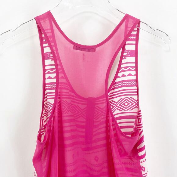 LOVE TREE Pink Western Tribal Sleeveless Racerback Tank Top - Picture 4 of 10